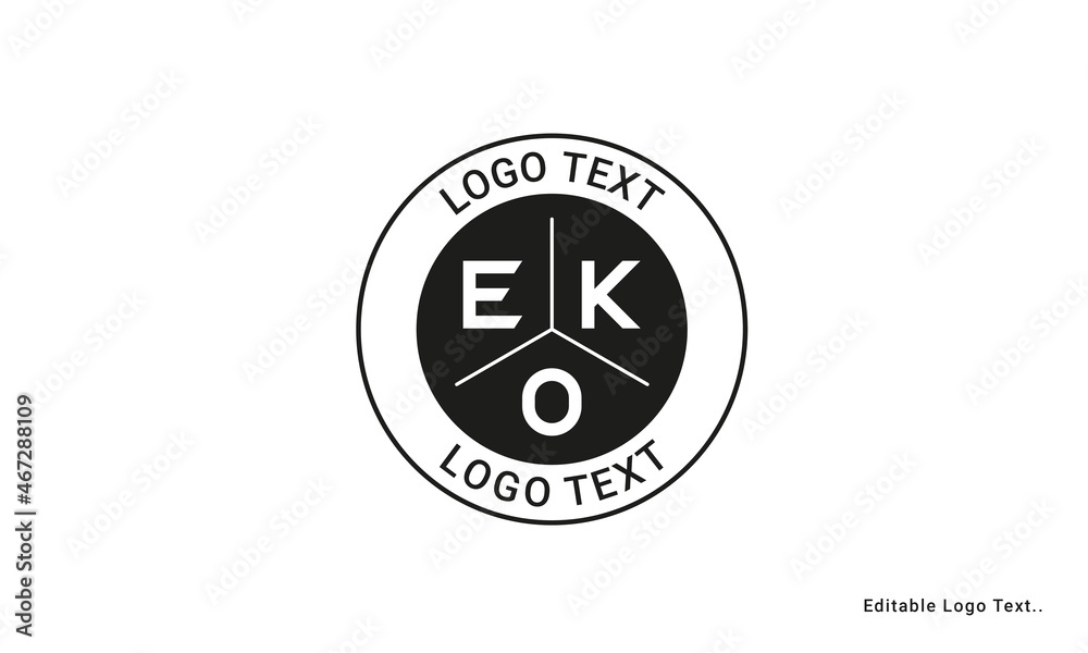 Vintage Retro EKO Letters Logo Vector Stamp	 - obrazy, fototapety, plakaty 