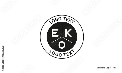 Vintage Retro EKO Letters Logo Vector Stamp	