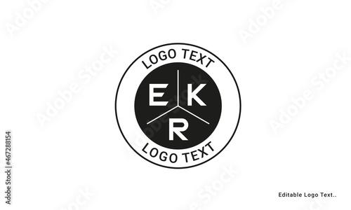 Vintage Retro EKR Letters Logo Vector Stamp 