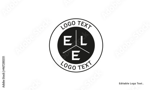 Vintage Retro ELE Letters Logo Vector Stamp 