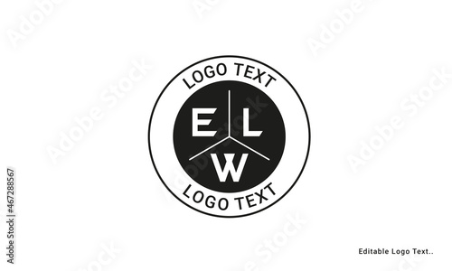 Vintage Retro ELW Letters Logo Vector Stamp 