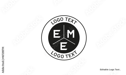 Vintage Retro EME Letters Logo Vector Stamp 