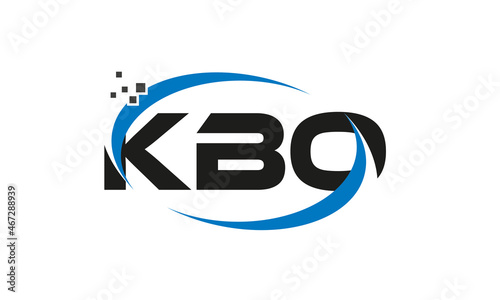 dots or points letter KBO technology logo designs concept vector Template Element photo