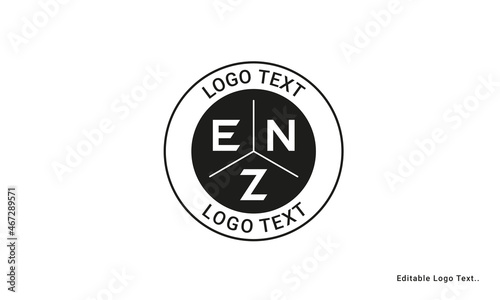 Vintage Retro ENZ Letters Logo Vector Stamp 