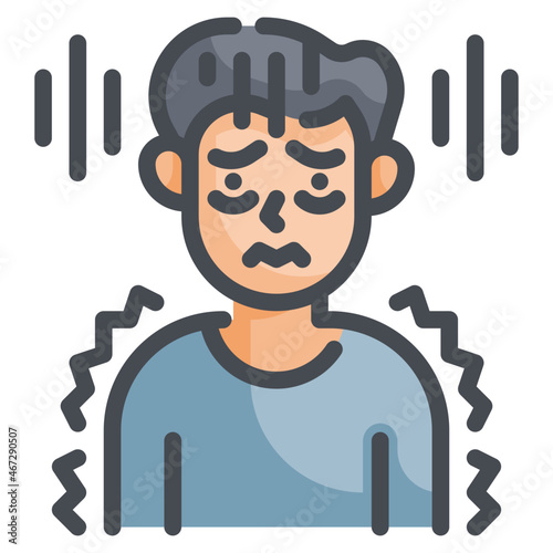 anxiety line icon