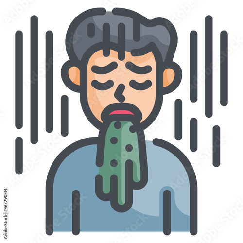 bulimia line icon