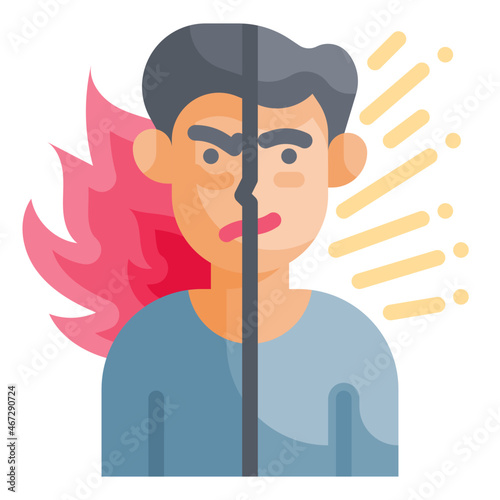 bipolar flat icon