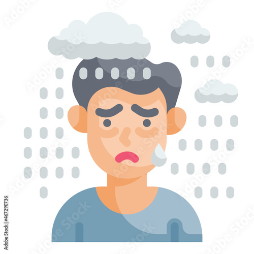 depression flat icon