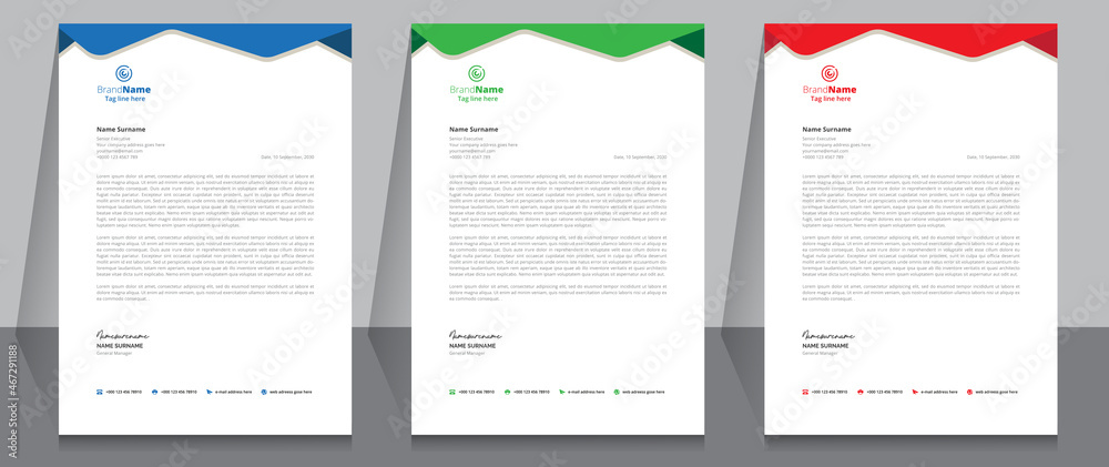Letterhead format template, business style letterhead design template. Company letterhead template designs. Letterhead format template, business style letterhead design template. Company letterhead template designs.