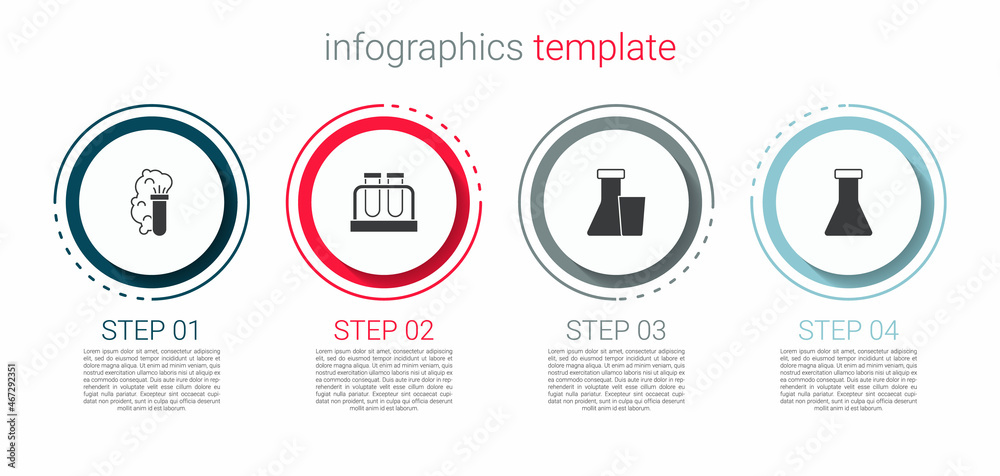Set Chemical explosion, Test tube and flask, and . Business infographic template. Vector Set Chemical explosion, Test tube and flask, and . Business infographic template. Vector