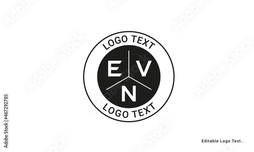 Vintage Retro EVN Letters Logo Vector Stamp 