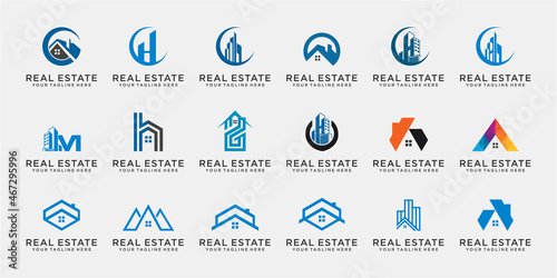 Mega set of real estate logo design template