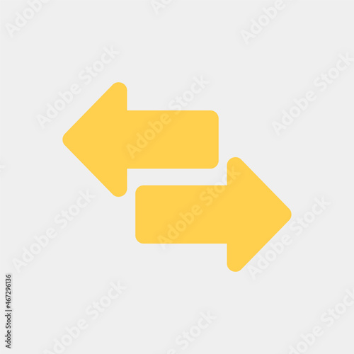 Exchange arrow icon vector illustration in flat style, use for website mobile app presentation