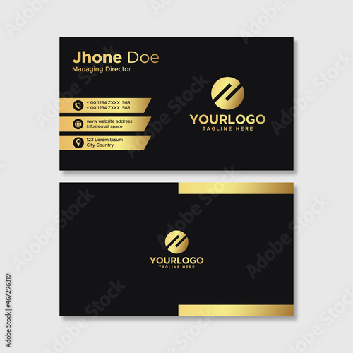 Golden Black Business Card