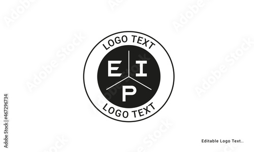 Vintage Retro FIP Letters Logo Vector Stamp	 photo