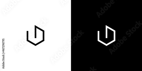 Modern and elegant VD letter initial logo design