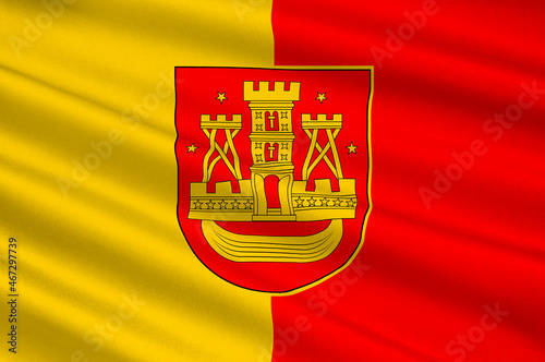 Flag of Klaipeda City in Lithuania photo