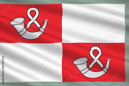 Flag of Taurage City in Lithuania photo