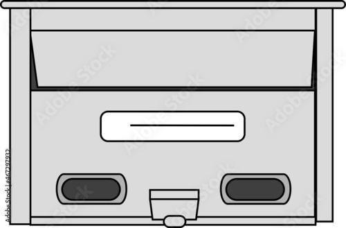 正面を向くシンプルなポストのイラスト素材