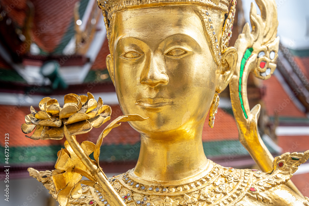 Statue at Wat Phra Kaew in the grounds of the Grand Palace in Bangkok
