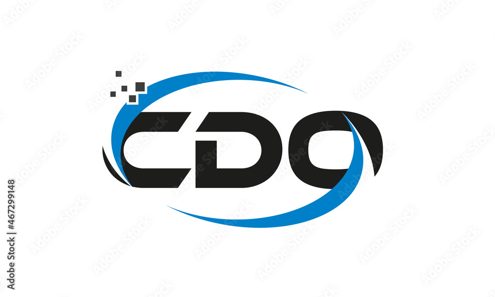 dots or points letter CDO technology logo designs concept vector Template Element dots or points letter CDO technology logo designs concept vector Template Element