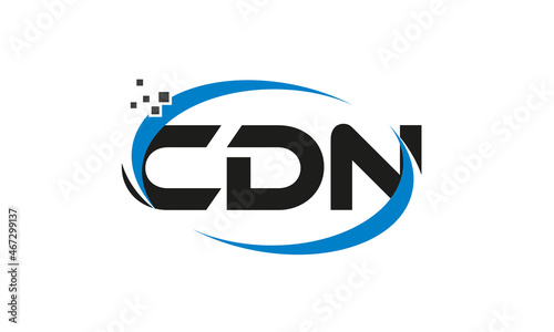 dots or points letter CDN technology logo designs concept vector Template Element