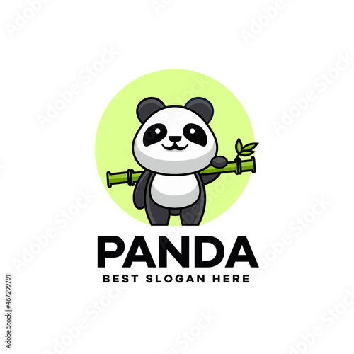 Cute Panda Mascot Logo Design