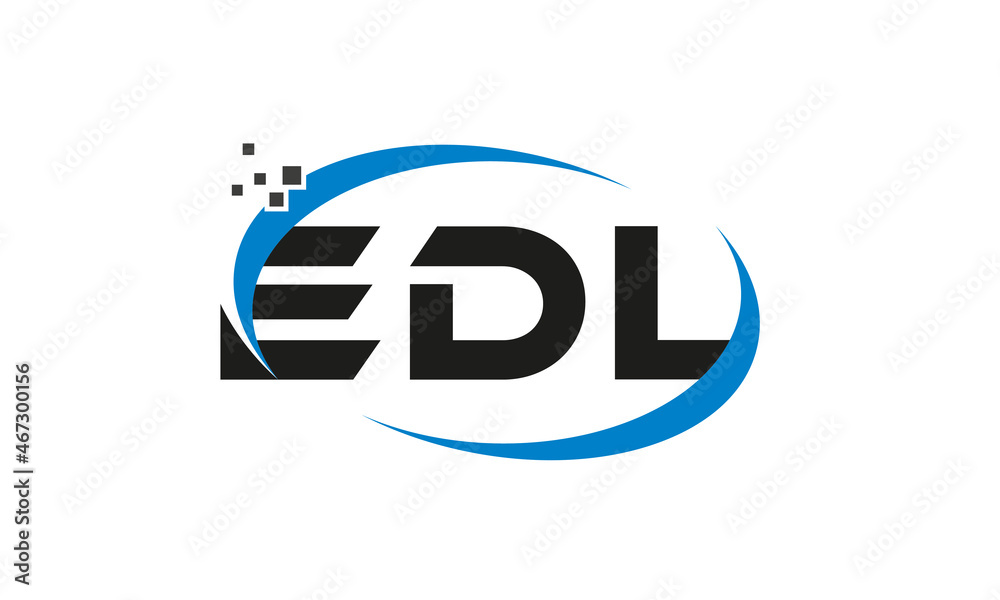 dots or points letter EDL technology logo designs concept vector Template Element dots or points letter EDL technology logo designs concept vector Template Element