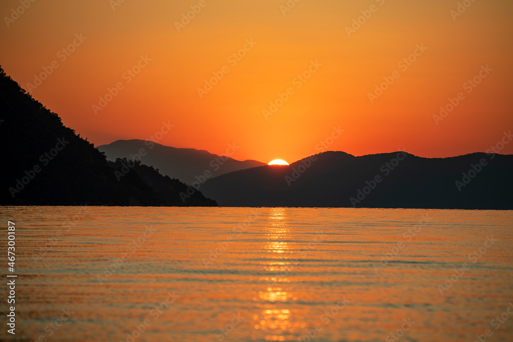 Sunrise over the sea, Turkey