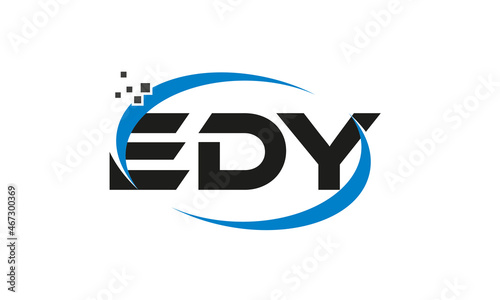 dots or points letter EDY technology logo designs concept vector Template Element photo