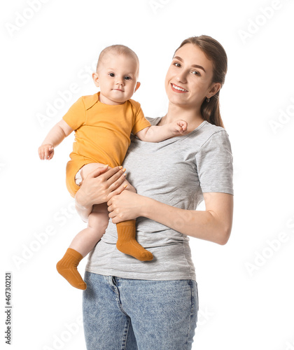 Young mother with little ba...