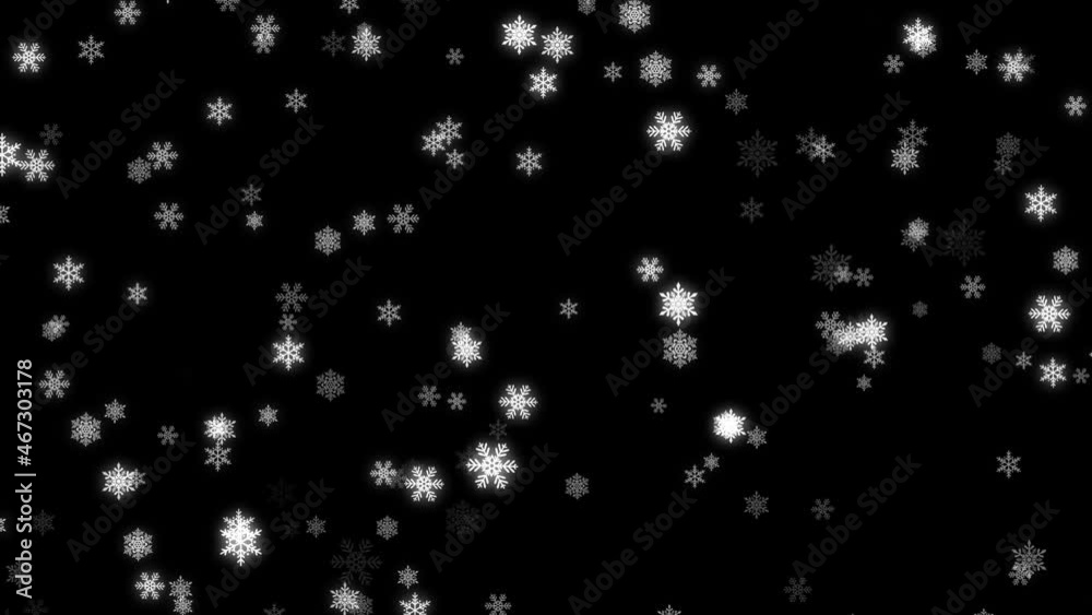Colorful snowflake loop background material Colorful snowflake loop background material