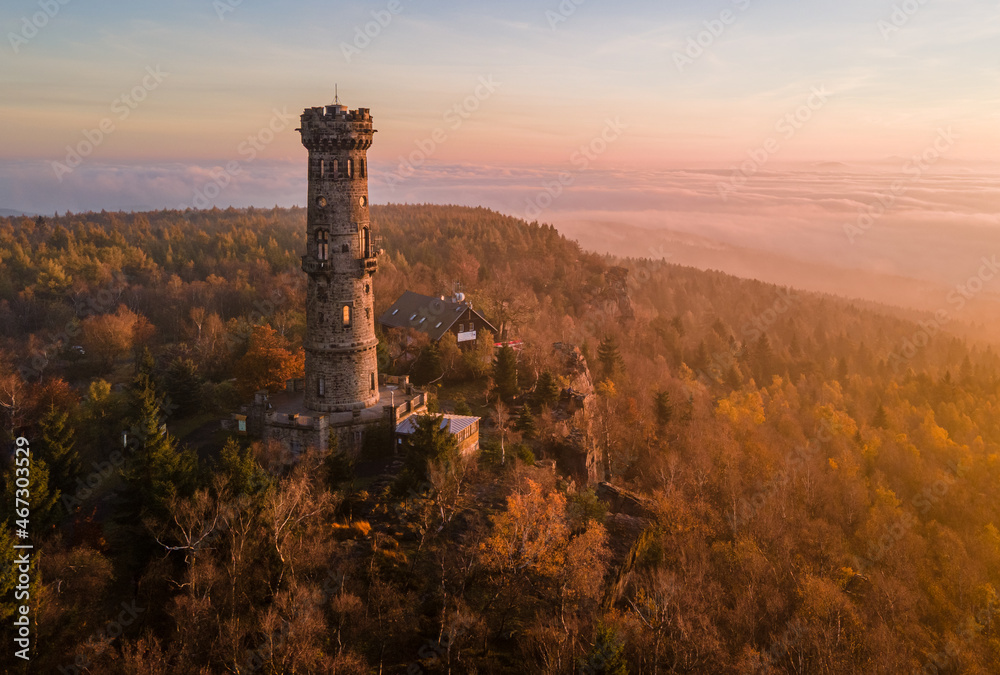 view tower at sunrise