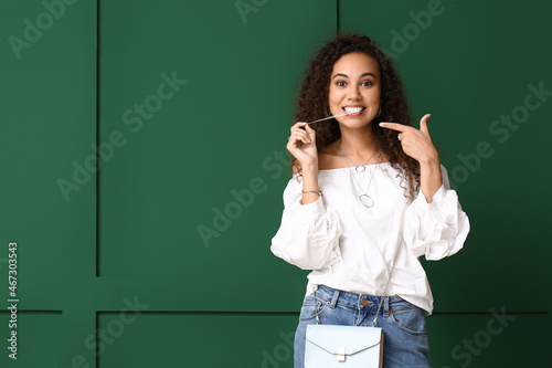 Happy African-American woma...