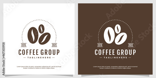 Coffee logo creative design Premium Vector