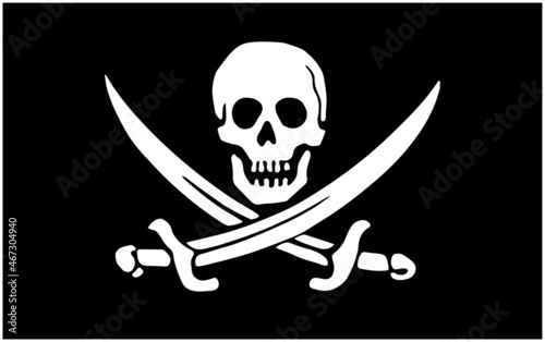 classic jolly roger pirate skull flag photo