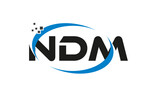 dots or points letter NDM technology logo designs concept vector Template Element