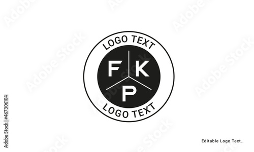 Vintage Retro FKP Letters Logo Vector Stamp 