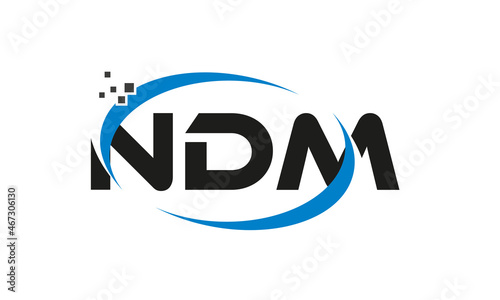 dots or points letter NDM technology logo designs concept vector Template Element photo
