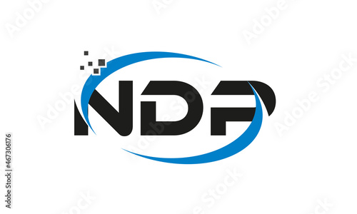 dots or points letter NDP technology logo designs concept vector Template Element photo