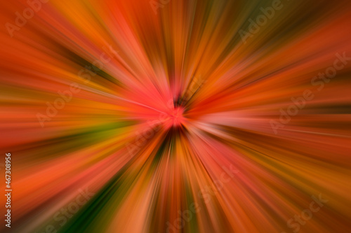 Intense red, orange and green speed rays