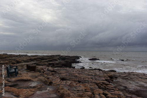 storm clouds over the sea