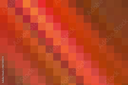 Gradient magenta, orange and brown pixeled blocks