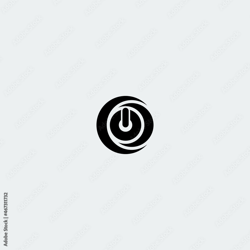 Illustration vector graphic template of power logo