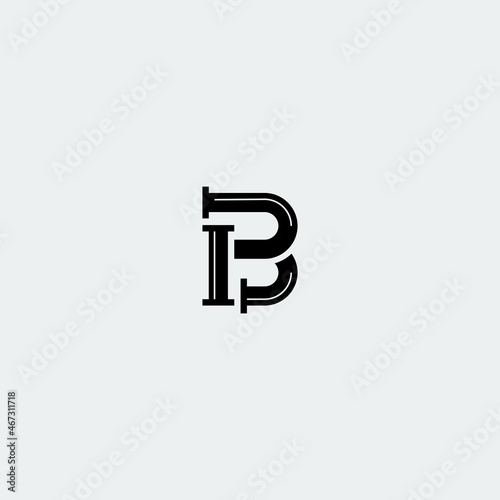 Free Download Illustration vector graphic template of pipes initial P or B logo - GFXLoad