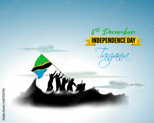 Vector illustration of happy Tanzania independence day