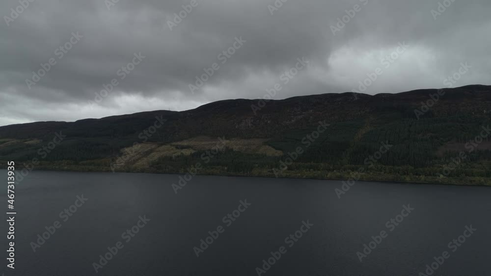 Loch Aerial Loch Ness cold gray waters, Scotland, United Kingdom, UK Mist, Rain, Storm
Loch Aerial Loch Ness cold gray waters, Scotland, United Kingdom, UK Mist, Rain, Storm