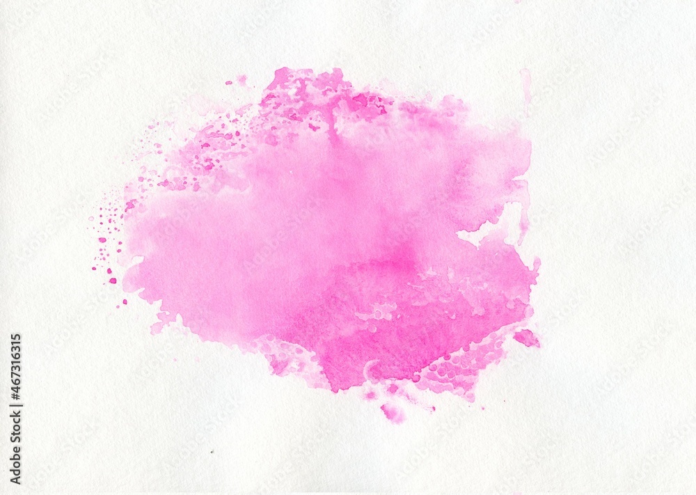 Obraz premium Aquarell Klecks pink rosa