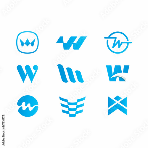 Letter W Abstract Logo Design for business