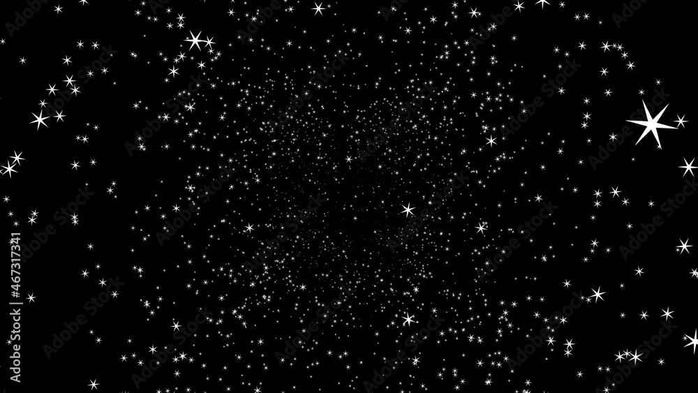 starry sky background. white stars on a black background. new year background 2022